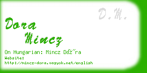 dora mincz business card